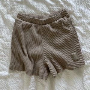 High waist brown shorts